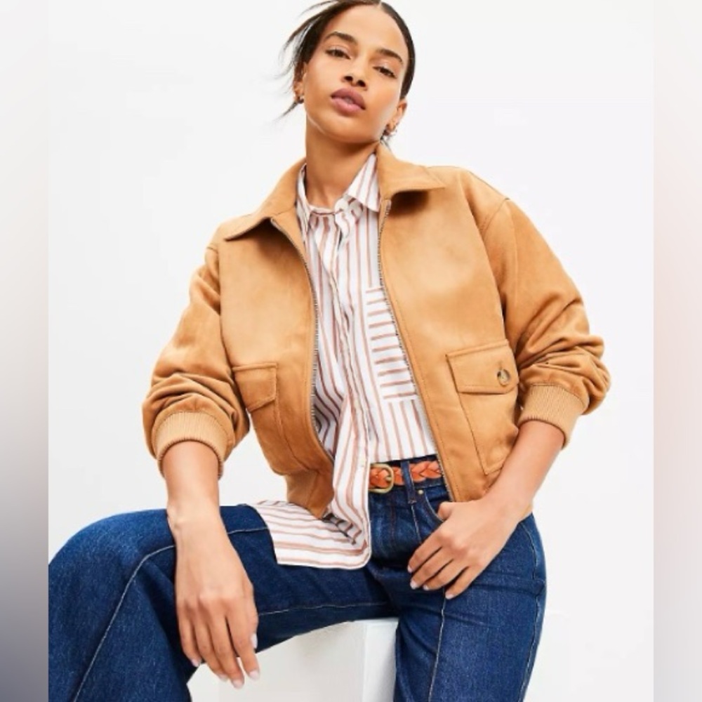 LOFT Striped Everyday Oversized Pocket Shirt